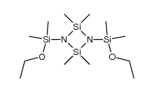 1,3-bis(ethoxydimethylsilyl)-2,2,4,4-tetramethylcyclodisilazane结构式