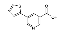 5-(1,3-thiazol-5-yl)pyridine-3-carboxylic acid结构式