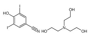 4-hydroxy-3,5-diiodobenzonitrile, compound with 2,2',2''-nitrilotris[ethanol] (1:1) Structure