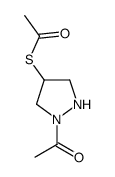 Ethanethioic acid,S-(1-acetyl-4-pyrazolidinyl) ester结构式