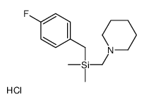 (4-fluorophenyl)methyl-dimethyl-(piperidin-1-ylmethyl)silane,hydrochloride结构式