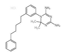 1,3,5-Triazine-2,4-diamine,1,6-dihydro-6,6-dimethyl-1-[3-(5-phenylpentyl)phenyl]-, hydrochloride (1:1) picture