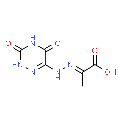 Propanoic acid, 2-[(2,3,4,5-tetrahydro-3,5-dioxo-1,2,4-triazin-6-yl)hydrazono]- (9CI) Structure