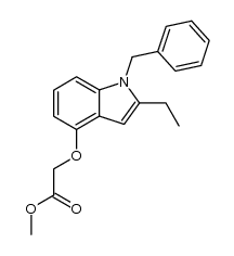 2-[[2-Ethyl-1-(phenylmethyl)-1H-indol-4-yl]oxy]acetic acid methyl ester结构式