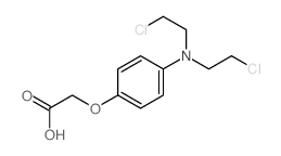 Acetic acid,2-[4-[bis(2-chloroethyl)amino]phenoxy]- structure