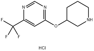 4-(Piperidin-3-yloxy)-6-(trifluoromethyl)pyrimidine hydrochloride Structure