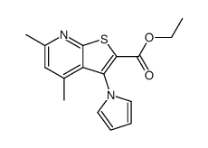 ethyl 4,6-dimethyl-3-(pyrrol-1-yl)thieno[2,3-b]pyridine-2-carboxylate Structure