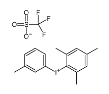 (3-甲苯基)(2,4,6-三甲基苯基)碘鎓三氟甲磺酸盐结构式