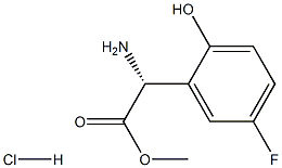 (R)-Methyl 2-amino-2-(5-fluoro-2-hydroxyphenyl)acetate hydrochloride structure