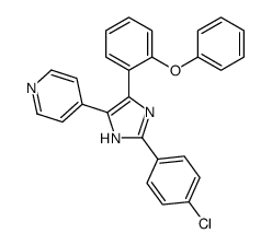 4-[2-(4-chlorophenyl)-5-(2-phenoxyphenyl)-1H-imidazol-4-yl]pyridine Structure