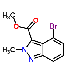 methyl 4-bromo-2-methyl-2H-indazole-3-carboxylate结构式