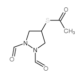 4-乙酸硫基-1.2-二甲酰基吡唑烷结构式