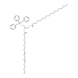 [R,(-)]-2-O-Linoleoyl-1-O-stearoyl-3-O-trityl-D-glycerol结构式