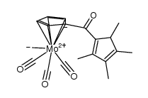 Me(CO)3Mo[η(5)-C5H4C(O)(C5Me4H)]结构式