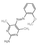 2-Pyrimidinamine,5-[2-(2-methoxyphenyl)diazenyl]-4,6-dimethyl-结构式