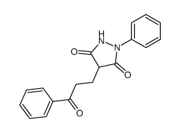 4-(3-oxo-3-phenyl-propyl)-1-phenyl-pyrazolidine-3,5-dione结构式