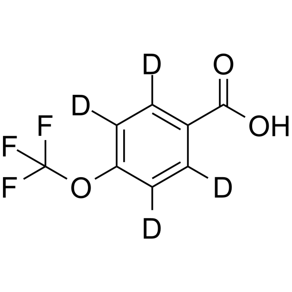 4-(Trifluoromethoxy)benzoic acid-d4 Structure