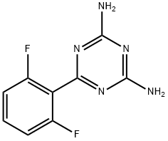 2,4-diamino-6-(2,6-difluorophenyl)-1,3,& structure