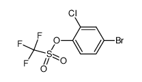 4-bromo-2-chloro-1-trifluoromethanesulfonyloxybenzene结构式