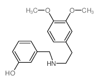 3-[[2-(3,4-dimethoxyphenyl)ethylamino]methyl]phenol structure