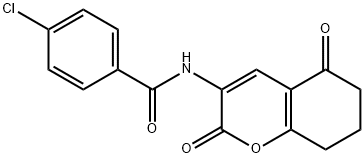 4-CHLORO-N-(2,5-DIOXO-5,6,7,8-TETRAHYDRO-2H-CHROMEN-3-YL)BENZENECARBOXAMIDE Structure