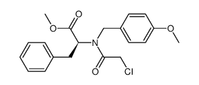 methyl N-(4-methoxy)benzyl-N-chloroacetyl-L-phenylalaninate结构式