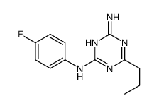 2-N-(4-fluorophenyl)-6-propyl-1,3,5-triazine-2,4-diamine Structure