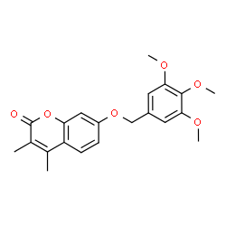 3,4-dimethyl-7-[(3,4,5-trimethoxyphenyl)methoxy]chromen-2-one structure