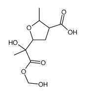 5-[2-hydroxy-1-(hydroxymethoxy)-1-oxopropan-2-yl]-2-methyloxolane-3-carboxylic acid结构式