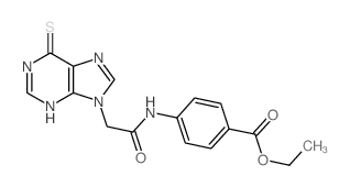 ethyl 4-[[2-(6-sulfanylidene-3H-purin-9-yl)acetyl]amino]benzoate Structure