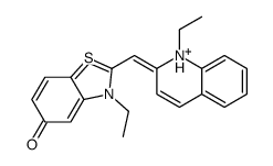 3-ethyl-2-[(1-ethylquinolin-1-ium-2-yl)methylidene]-1,3-benzothiazol-5-ol Structure