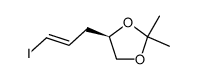 (R,E)-4-(3-iodoallyl)-2,2-dimethyl-1,3-dioxolane Structure