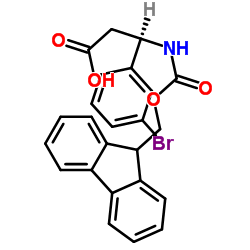 Fmoc-(R)-3-氨基-3-(3-溴苯基)丙酸结构式