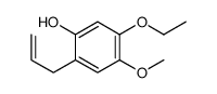 Phenol, 5-ethoxy-4-methoxy-2-(2-propenyl)- (9CI)结构式