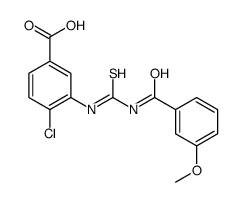 4-CHLORO-3-[[[(3-METHOXYBENZOYL)AMINO]THIOXOMETHYL]AMINO]-BENZOIC ACID Structure