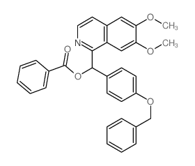 1-Isoquinolinemethanol,6,7-dimethoxy-a-[4-(phenylmethoxy)phenyl]-,1-benzoate结构式