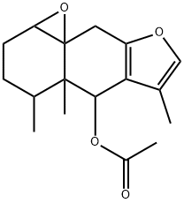 1a,2,4,4a,5,9-Hexahydro-4,4a,6-trimethyl-3H-oxireno[8,8a]naphtho[2,3-b]furan-5-ol acetate结构式