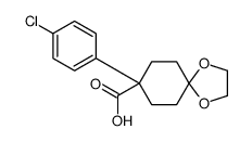 8-(4-chlorophenyl)-1,4-dioxaspiro[4.5]decane-8-carboxylic acid结构式