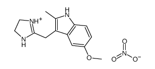 3-(4,5-dihydro-1H-imidazol-1-ium-2-ylmethyl)-5-methoxy-2-methyl-1H-indole,nitrate结构式