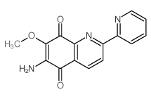 5,8-Quinolinedione,6-amino-7-methoxy-2-(2-pyridinyl)- structure