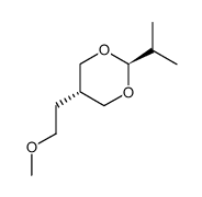 trans-2-Isopropyl-5-(2-methoxyethyl)-1,3-dioxan结构式