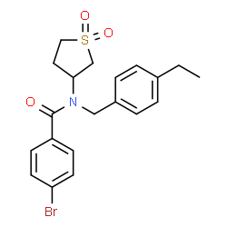 4-bromo-N-(1,1-dioxidotetrahydro-3-thienyl)-N-(4-ethylbenzyl)benzamide结构式