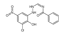 N-[[2-(3-chloro-2-hydroxy-5-nitrophenyl)hydrazinyl]methylidene]benzamide结构式