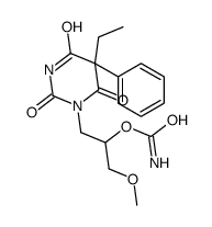 1-[2-(Aminocarbonyloxy)-3-methoxypropyl]-5-ethyl-5-phenylbarbituric acid结构式