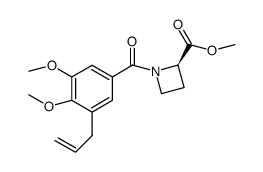 1-(3-allyl-4,5-dimethoxybenzoyl)azetidine-2R-carboxylic acid methyl ester Structure