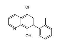 5-chloro-7-(2-methylphenyl)quinolin-8-ol结构式