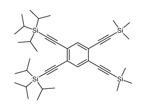 1,2-bis[(triisopropylsilyl)ethynyl]-4,5-bis[(trimethylsilyl)ethynyl]benzene Structure