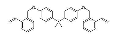 1-ethenyl-2-[[4-[2-[4-[(2-ethenylphenyl)methoxy]phenyl]propan-2-yl]phenoxy]methyl]benzene Structure