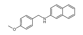 N-(4-methoxyphenylmethyl)-2-naphthylamine结构式