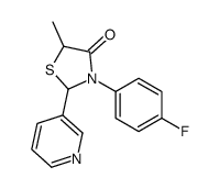 3-(4-fluorophenyl)-5-methyl-2-pyridin-3-yl-1,3-thiazolidin-4-one结构式